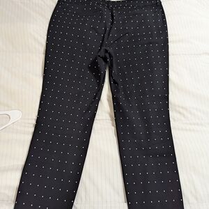 Women's Old Navy Black Polka Dot Pixie Pants Size 12